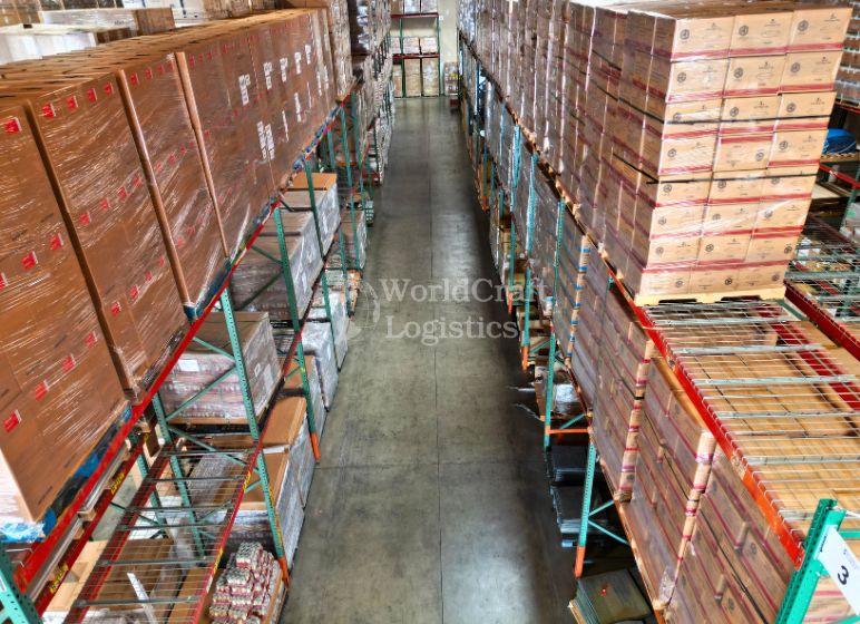 Inside the Union City WCL warehouse racking
